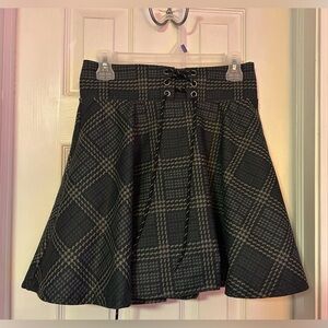 Goth punk skater skirt with cinch waist Size M
